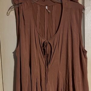 Free People adorable/comfy pant set sz Medium color is mauvish